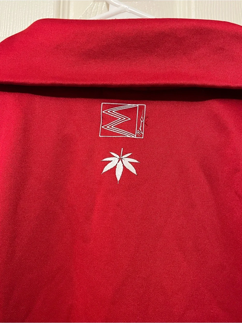 Mennace Unisex Red Quarter-Zip Performance Sweater